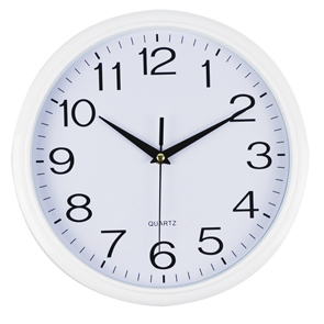 30cm Wall Clock - White Trim (Code: I391W)